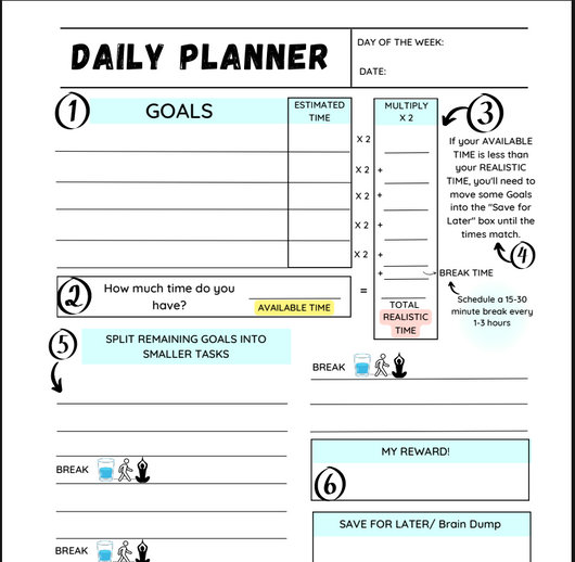 ADHD Daily Planner - Neurodivergent Version